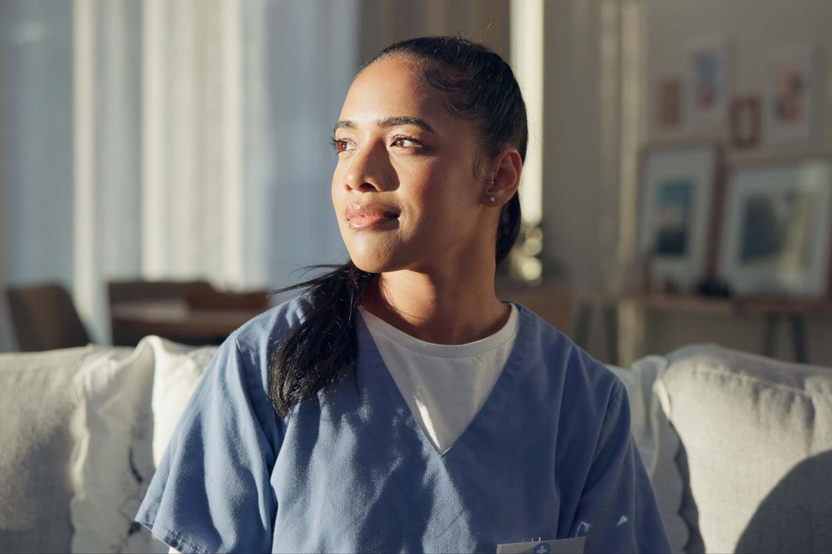 nurse smiling